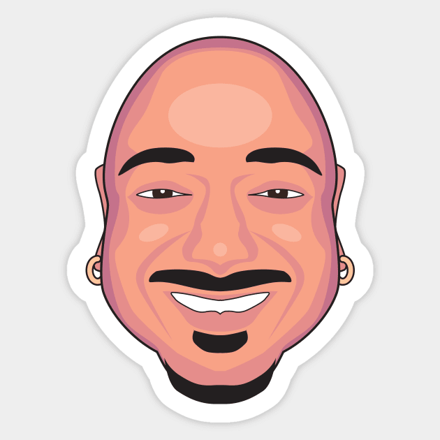Giant Floating Bald Head Sticker by EvilTees